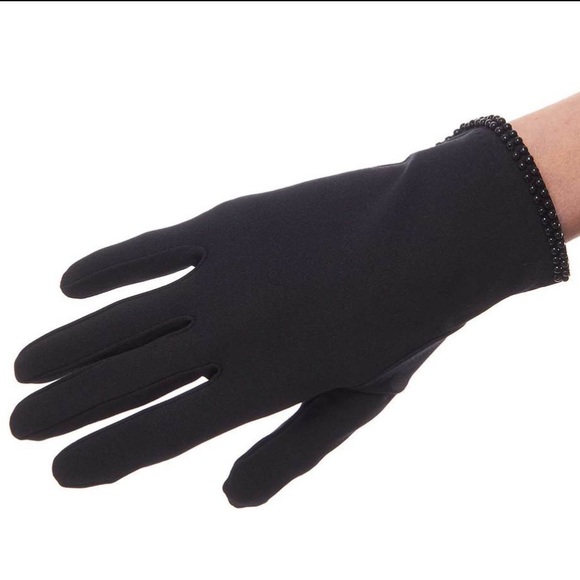 On a Pedestal Matte Wrist Length Gloves with Beaded Cuff - size B - Picture 2 of 6